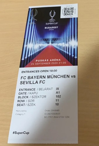 Sammler ticket uefa supercup - sammler,