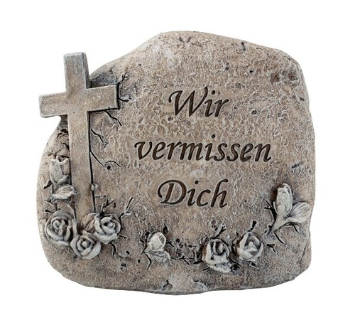 Grabstein wir vermissen dich - ",