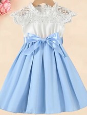 mädchen kleid hellblau weiss, grün rot sommer, strand fest.  NEU spitze beliebt