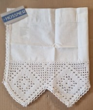 Scheibengardine & Querbehang Gardine Stickerei Panneaux Hossner Achental weiß