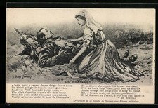 AK Rotkreuz-Schwester kümmert