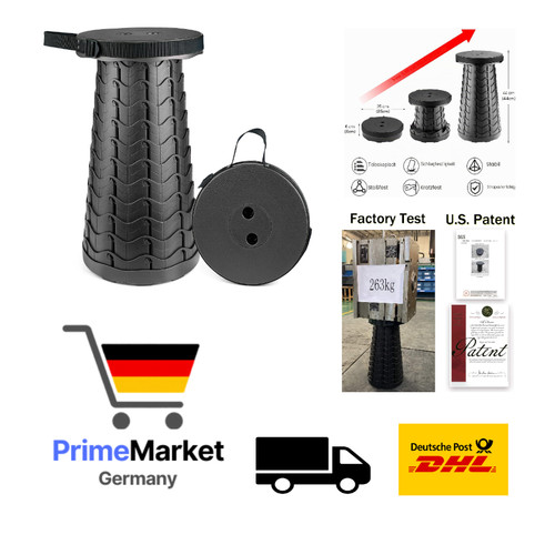 Tragbarer teleskophocker mit - tragbarer,
