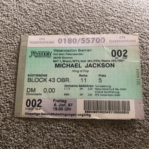 Michael jackson ticket - jackson,