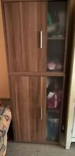 wohnzimmer möbel braun holz schrank tv kommode