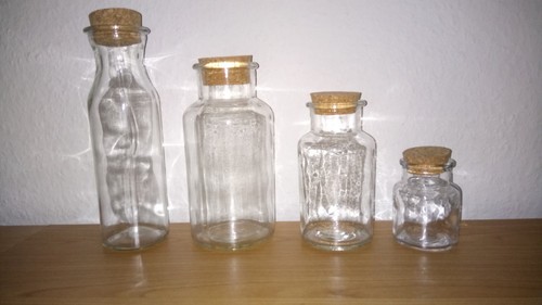 Glasflasche mit korkdeckel - glasflasche,