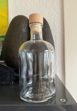 Glasflasche mit Korkstopfen für Likör Sherry Brandy Obst-Schnaps 0,5 L H 18,5 cm