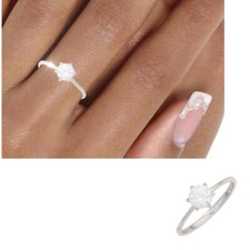 Damen Ring 333 Gold Weißgold