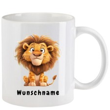 Tasse Löwe Comic - mit oder