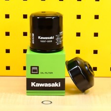 Original Kawasaki Ölfilter 16097-0008 mit Ölfilterschlüssel und Dichtung