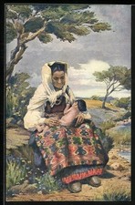 Ansichtskarte Dalmatien, Weib