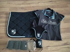 Set Dressur Schabracke Bandagen Fliegenohren blau Felix Bühler 