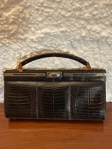 Krokodil leder handtasche - krokodil,