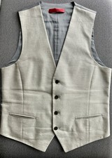 HUGO Hugo Boss Weste Vin194 Anzug Weste Champagner Beige Größe 48 Baumwolle