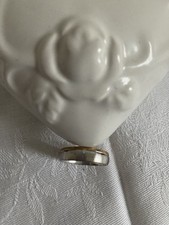 Damen Ring aus Stahl/Edelstahl ca. 17,2 mm bicolor, silber mit gold mit Kristall
