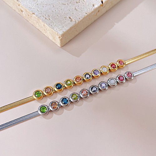 Armband mit zirkonia bunt - bunt, aus