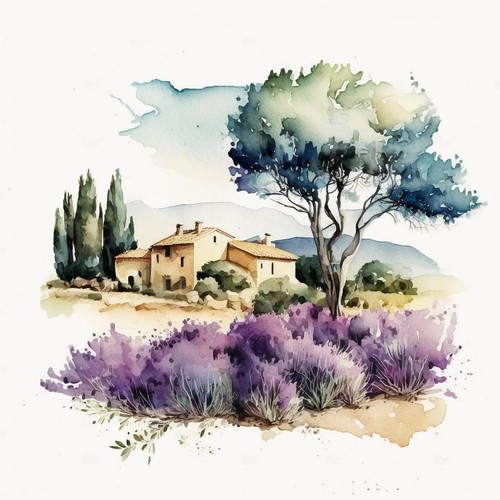 Wandbild lavendel provence - lavendel,