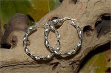 C2b* 925 echt SILBER Ohrringe Ohrhänger Creolen Creole gross Silbercreolen NEU