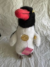 Steiff Peggy Pinguin 2505/27 (?) ca. 27 cm Knopf beschädigte Fahne Pflegehinweis