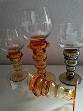 Vier  original Theresienthal Weingläser / Weinrömer 