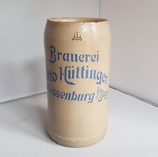 Brauerei Otto Hüttinger Weissenburg Bayern Bierkrug alt vor 1935 Maßkrug