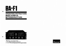 Bedienungsanleitung-Operating Instructions für Sansui BA-F1 