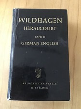 Top Rarität Dr. Karl Wildhagen English-German Dictionary Wörterbuch 1972 Band 2