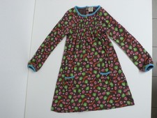 FRUGI Kleid, Herbstdruck, Langarm, Biobaumwolle, Braun, Größe 122 - 128