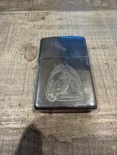Zippo Pferd (Tina graviert) - gezündet ohne Docht