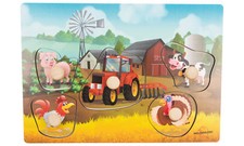 Greifpuzzle Bauernhof aus Holz