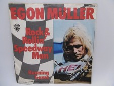 Egon Müller, Rock & Rollin' Speedway Man, German WB 16885 Single, 7" 1977