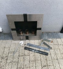 Bio Ethanol Kamin Wandkamin Edelstahl gebürstet & schwarz  - Bioethanol