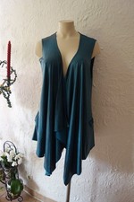 MAGNA Zipfel Weste Kunstlederoptik 52 54 NEU petrol Taschen  Stretch LAGENLOOK