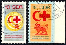 DDR 1466-1467 , gestempelt / o / Rotes Kreuz , Symbole /g1