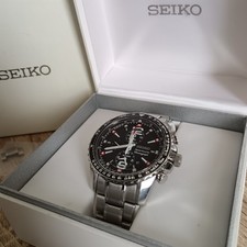 Seiko Sportura 2014 Fliegeruhr Flightmaster Chronograph SNAE95P1 Sapphire 7T62 