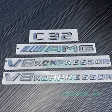 Für Mercedes Benz C32 AMG V6 KOMPRESSOR Embleme Aufkleber Logo Badge Auto NEW