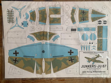 JUNKERS-JU 87 Jade-Verlag Wilhelmshaven 1:50 Modellbaubogen