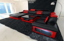 Ledersofa couch wohnlandschaft - couch,