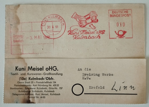 Karte mit freistempel - mit,