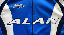 Vintage Rad Trikot Alan Herren Gr. M  langärmlig blau, schwarz, weiß, NEU
