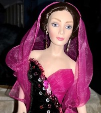 Franklin Mint Bob Mackie Porzellan Puppe 1992 Hollywood Couture Collection