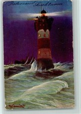 12102290 - Rotesand Leuchtturm - sign Alfred Jensen - TSN Serie 1910 Nr. 3 AK