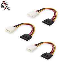 15cm IDE auf SATA Stromkabel / Adapter 4Pin Molex zu 15Pin S-ATA #ITS