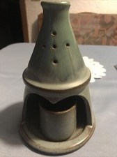 Alter vermutlich Rauchverzehrer, Duftlampe Kerzenhalter Glasiert Ton. ca.17,5 cm