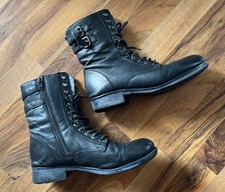 Deichmann Echt Leder  Schwarze Schnür Stiefelette Größe 39