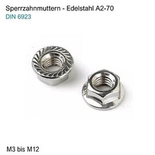 Sperrzahnmutter Edelstahl M3