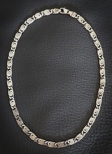 Elegante S Panzer Kette Vintage 925 Sterling Silber Massiv 45cm