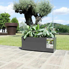 euro3plast Greener KEBE Pflanzkasten Blumenkasten Kasten Kunststoff Anthrazit