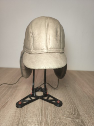 Suede mütze mit echt - suede,
