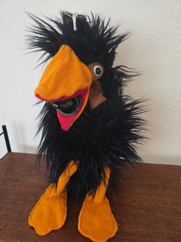 Handpuppe rabe mit kastagnette - handpuppe,