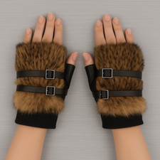 Fingerlose Fellhandschuhe